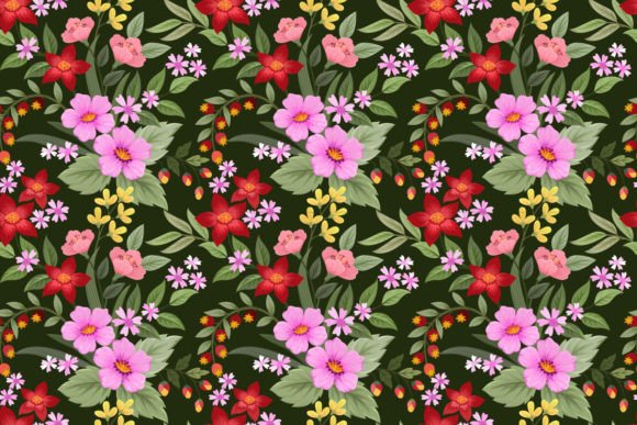Download Red Pink and Yellow Flower Pattern. - Yellow Collection