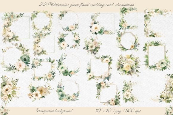 Download Wedding Card Green Floral Decorations - Deco Collection
