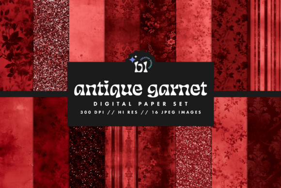 Download Antique Garnet Digital Paper Set - Garnet Collection