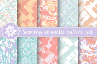 Download Set of Seamless Romantic Patterns - Romantic patterns Collection
