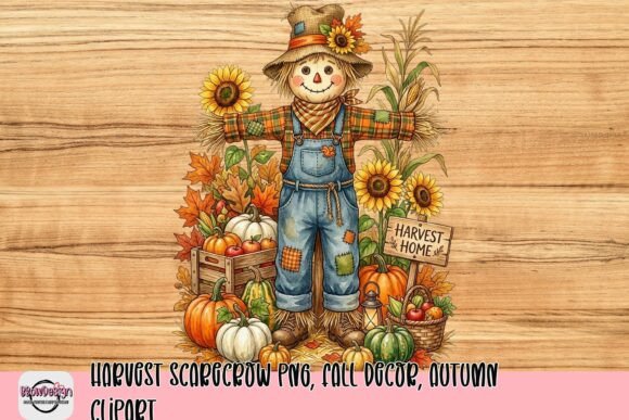Download Harvest Scarecrow PNG, Fall Decor, Autumn Clipart - Deco Collection