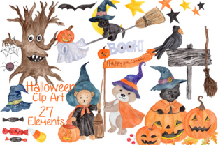 Download Halloween Clipart,Watercolor Pumpkin Clipart, Jack O Lanterns, Trick or Treat.Candy Corn, Fall Decor - Deco Collection