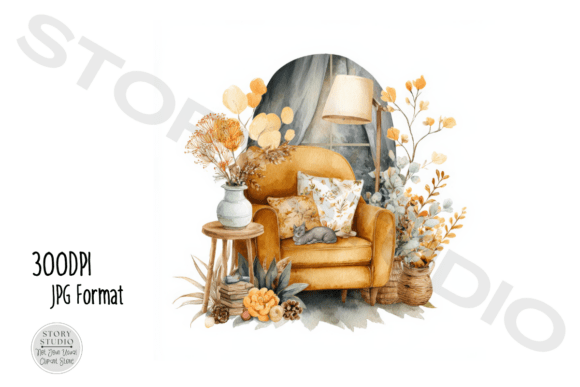 Download Cozy Home Decor Clipart Bundle - Deco Collection