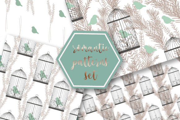 Download Romantic Patterns Set Png. Jpeg. Eps - Romantic patterns Collection