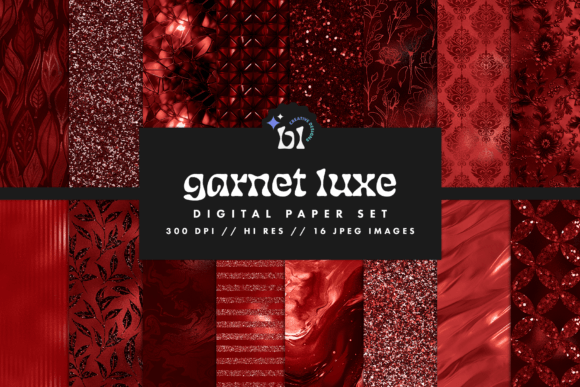 Download Garnet Luxe Digital Paper Set - Garnet Collection